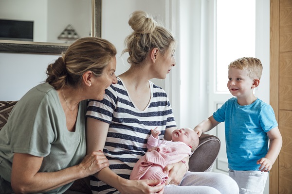 Toddler baby and family