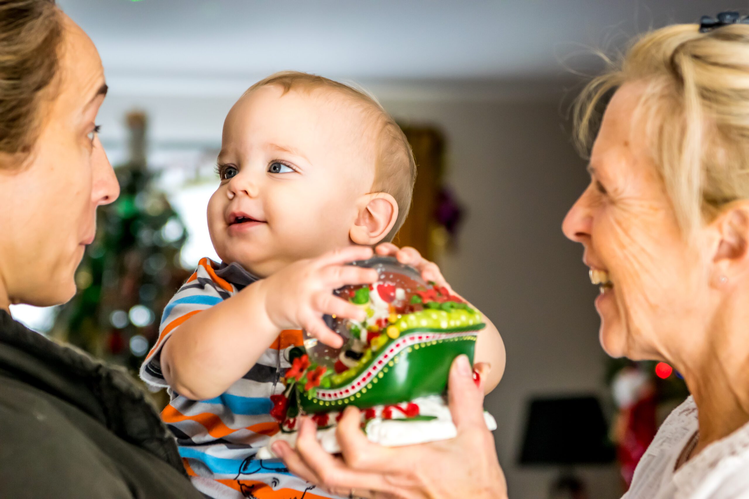 parent and child smiling