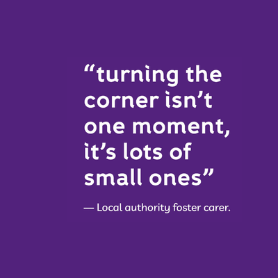 turning the corner isn't one moment it's lots of small ones