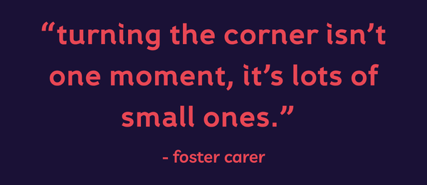 turning the corner isn't one moment it's lots of small ones