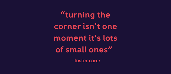 turning the corner isn't one moment it's lots of small ones