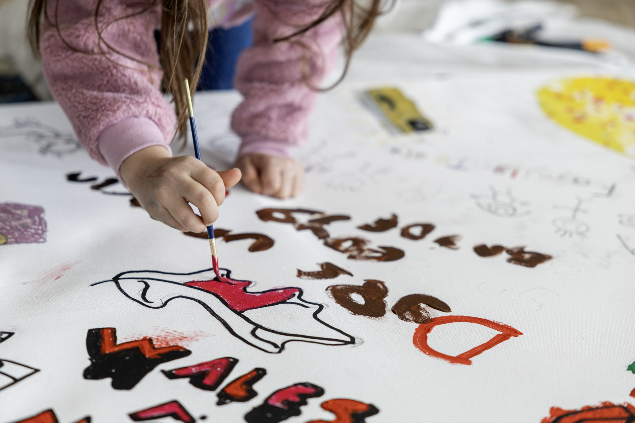 Child painting